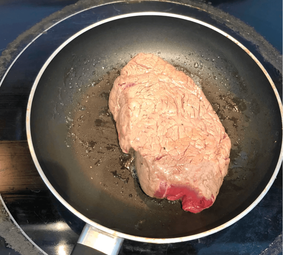 Searing the Beef