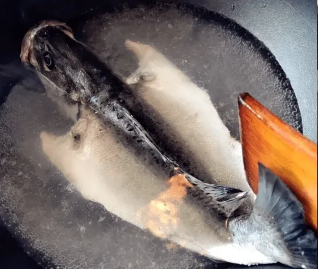Poaching fish