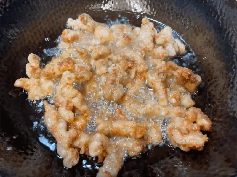 The triple-fry technique in action